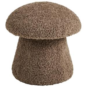 Pouf en fourrure artificielle marron ø45 cm