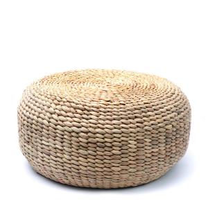 Pouf en jacinthe d’eau naturel 60x60 cm