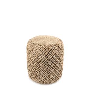 Pouf en jute beige