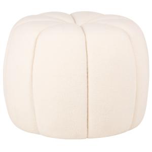 Pouf en laine écrue