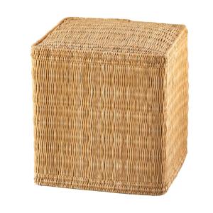 Pouf en paille tressée fait main osier naturel 40 x 40