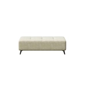 Pouf en polyester beige clair