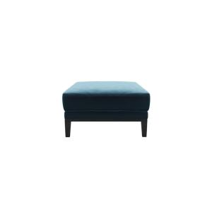 Pouf en polyester bleu marine foncé
