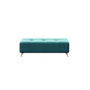 Pouf en polyester bleu océan