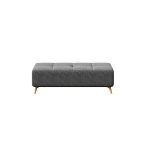 Pouf en polyester gris foncé