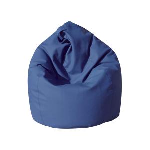 Pouf en similcuir bleu 80x80 cm