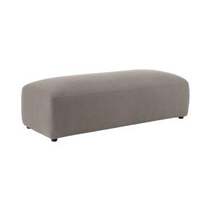 Pouf en tissu 2 places gris