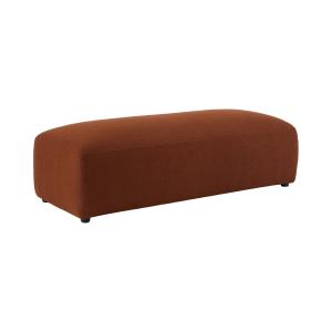 Pouf en tissu 2 places marron