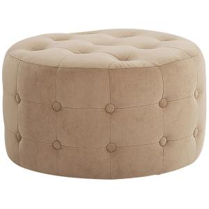 Pouf en tissu beige 55x30cm
