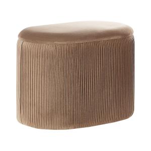 Pouf en tissu beige 55x41cm