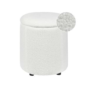 Pouf en tissu blanc 38x40cm