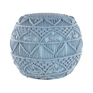 Pouf en tissu bleu 40x40cm