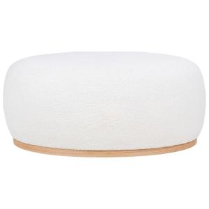 Pouf en tissu bouclé ecru 54,5x88,5 cm