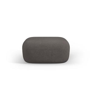 Pouf en tissu bouclé gris