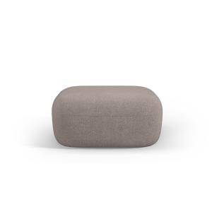 Pouf en tissu bouclé marron clair