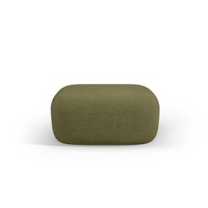 Pouf en tissu bouclé vert