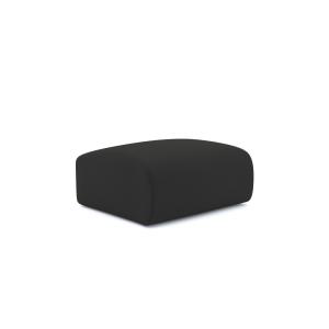 Pouf en tissu bouclette anthracite foncé
