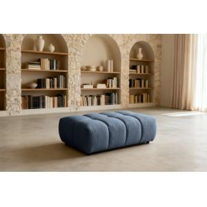 Pouf en tissu bouclette Bleu 120x60x40