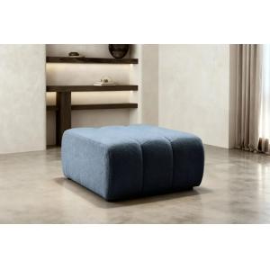 Pouf en tissu bouclette Bleu 75x82x41