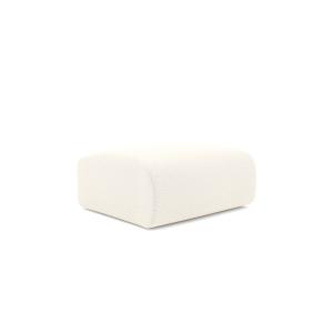 Pouf en tissu bouclette crème