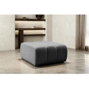Pouf en tissu bouclette Gris 75x82x41