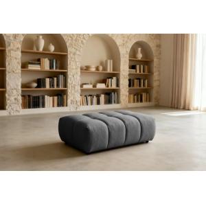 Pouf en tissu bouclette Gris foncé 120x60x40