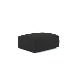 Pouf en tissu bouclette noir