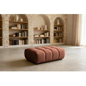 Pouf en tissu bouclette Terracotta 120x60x40