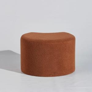 Pouf en tissu caramel