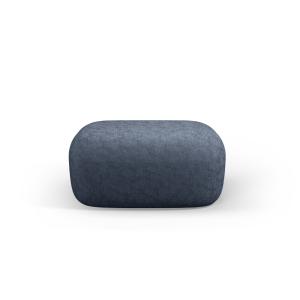 Pouf en tissu chenille bleu foncé