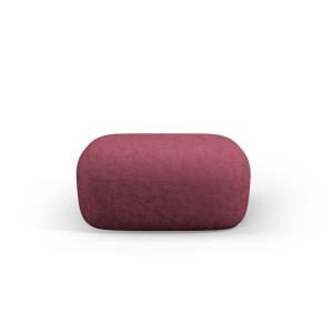 Pouf en tissu chenille cramoisi