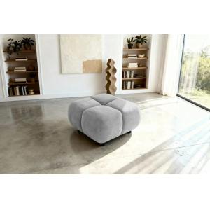 Pouf en tissu chenille Gris clair 72x72x43.5
