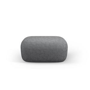 Pouf en tissu chenille gris foncé