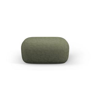 Pouf en tissu chenille vert