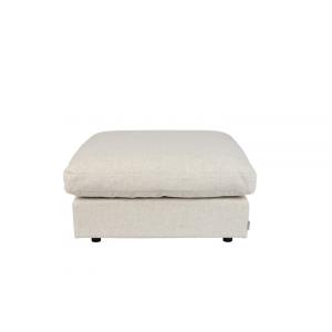 Pouf en tissu crème moderne L 92