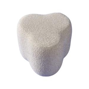 Pouf en tissu écru L53 cm