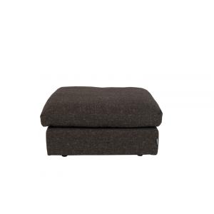 Pouf en tissu espresso