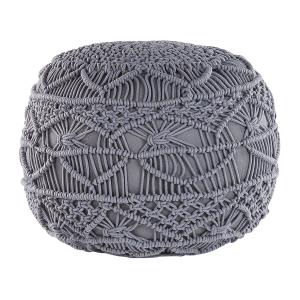 Pouf en tissu gris 40x40cm