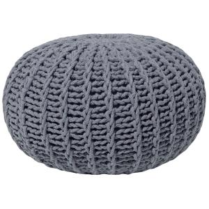 Pouf en tissu gris 50x35cm