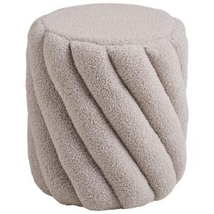 Pouf en tissu gris ø38 cm