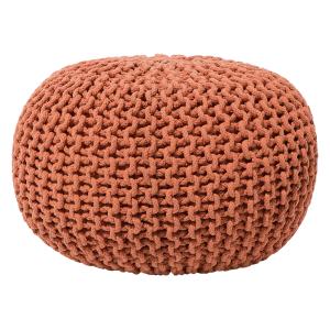 Pouf en tissu marron 40x25cm