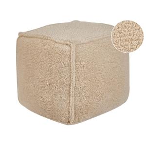 Pouf en tissu marron 40x40cm