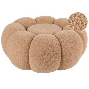 Pouf en tissu marron 60x27cm