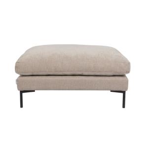 Pouf en tissu microfibres beige Summer