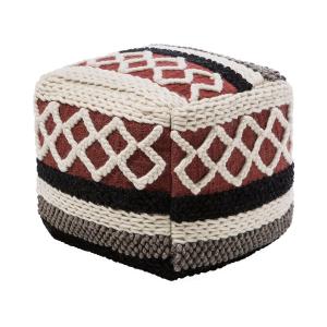 Pouf en tissu multicolore 48x42cm