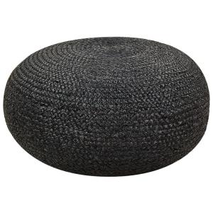 Pouf en tissu noir 50x20cm