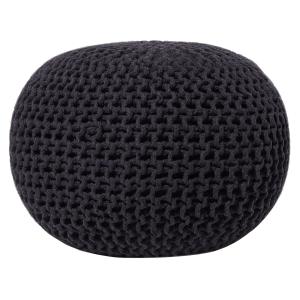 Pouf en tissu noir 50x35cm