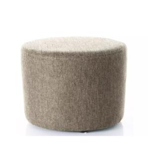 Pouf en tissu rond olive 43 x 32 cm