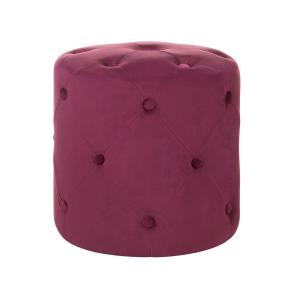 Pouf en tissu rouge 40x40cm