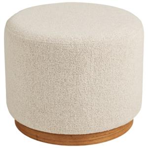 Pouf en tissu sable ø50 cm